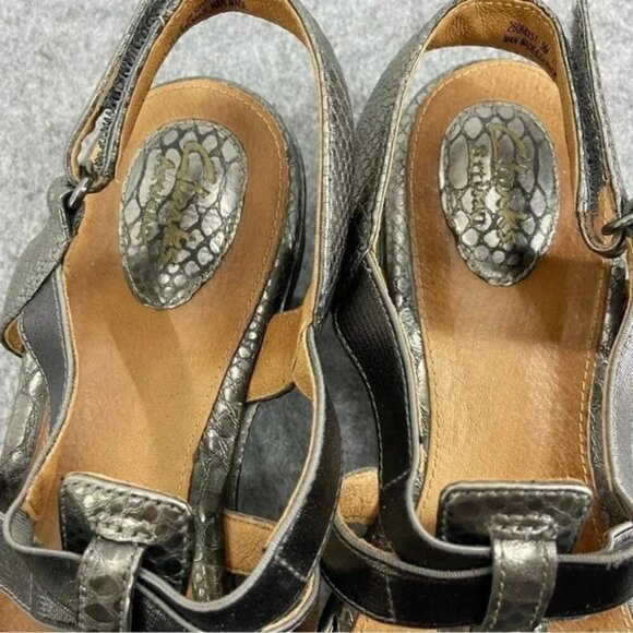 Clarks Artisan Silver Strappy Leather Sandals Women’s Size 9M - Picture 6 of 11
